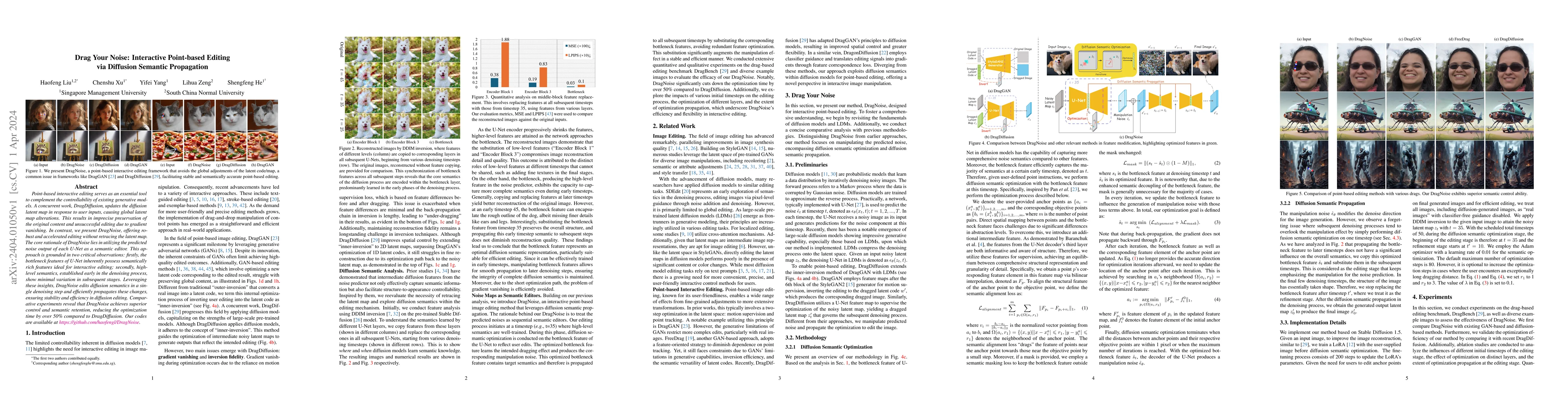 Thumbnail for Drag Your Noise: Interactive Point-based Editing via Diffusion Semantic
  Propagation