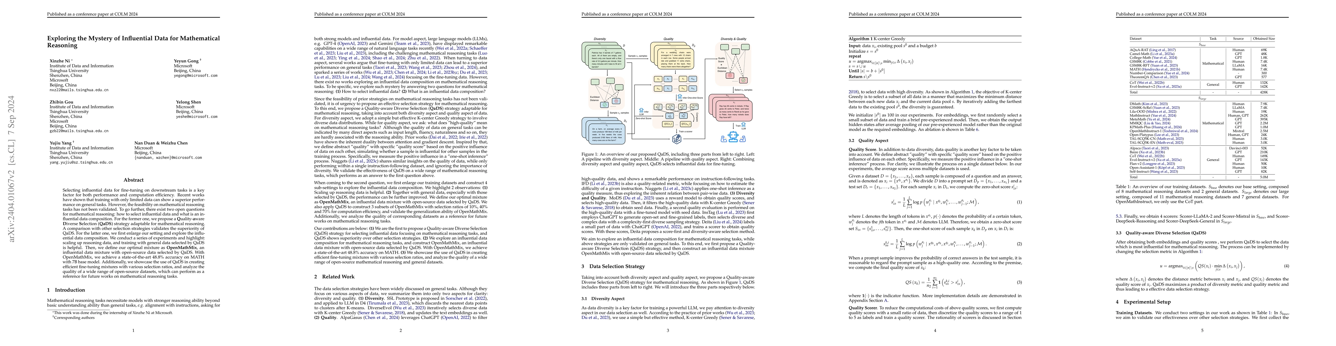 Thumbnail for Exploring the Mystery of Influential Data for Mathematical Reasoning