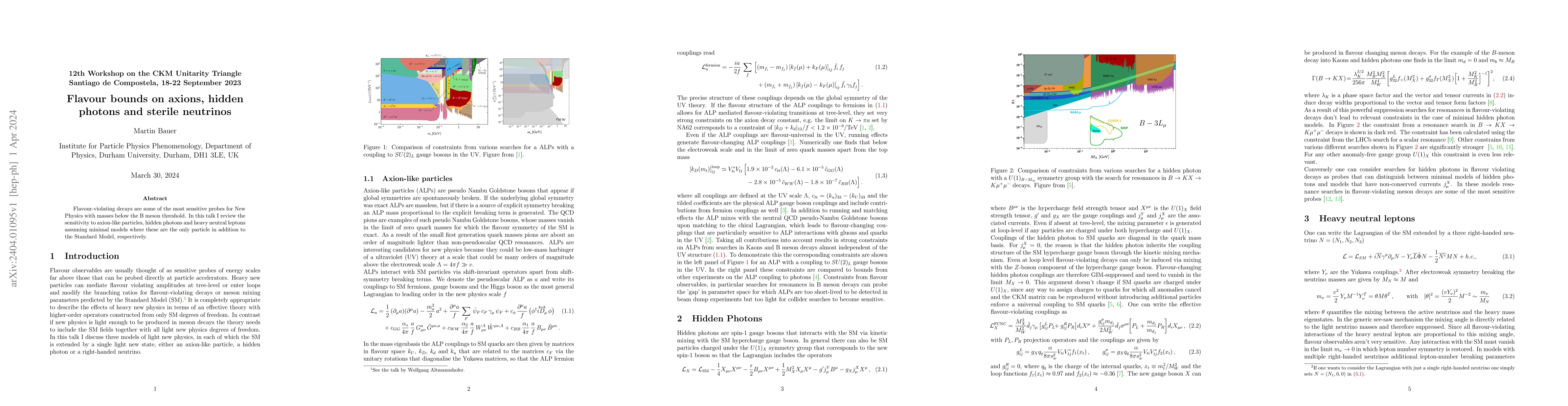 Thumbnail for Flavour bounds on axions, hidden photons and sterile neutrinos