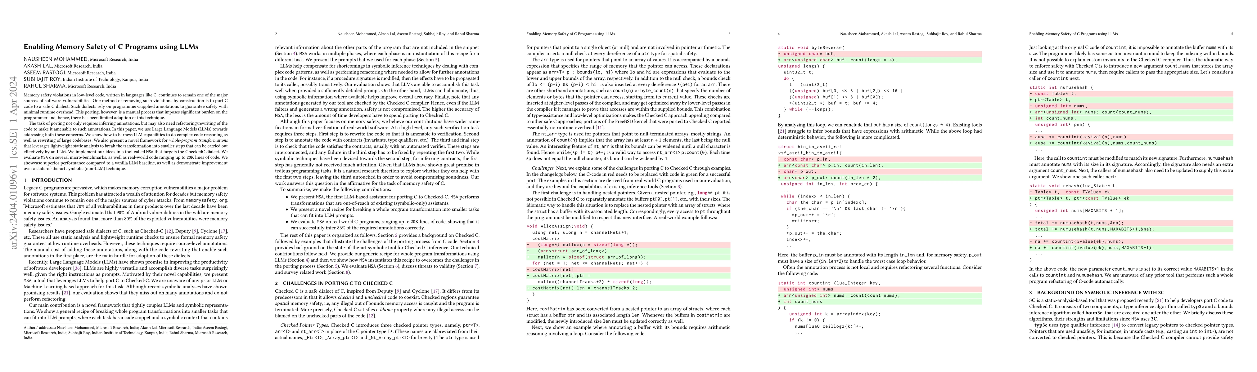 Thumbnail for Enabling Memory Safety of C Programs using LLMs
