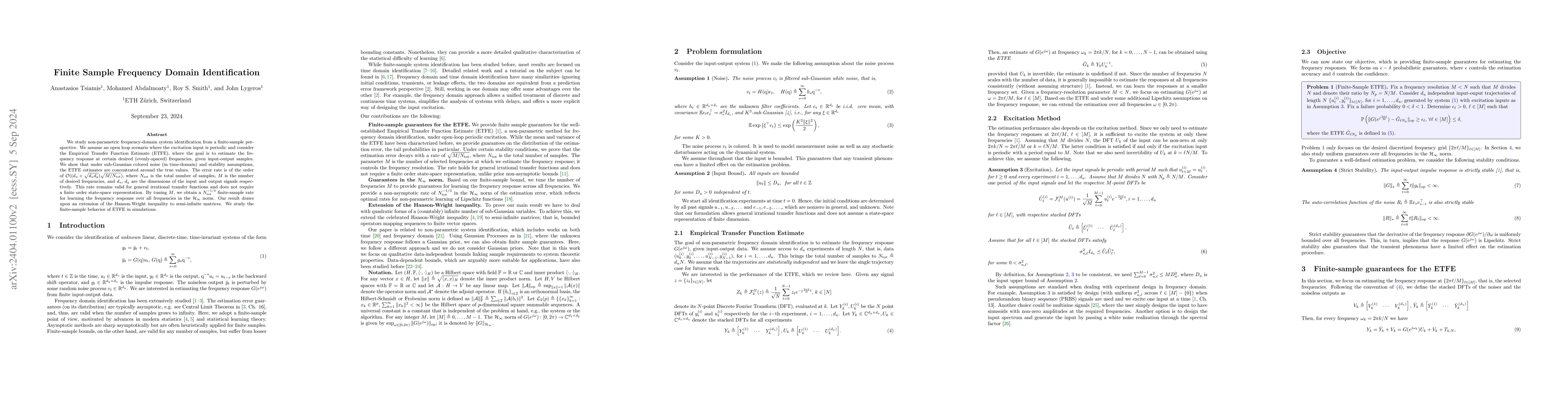 Thumbnail for Finite Sample Frequency Domain Identification