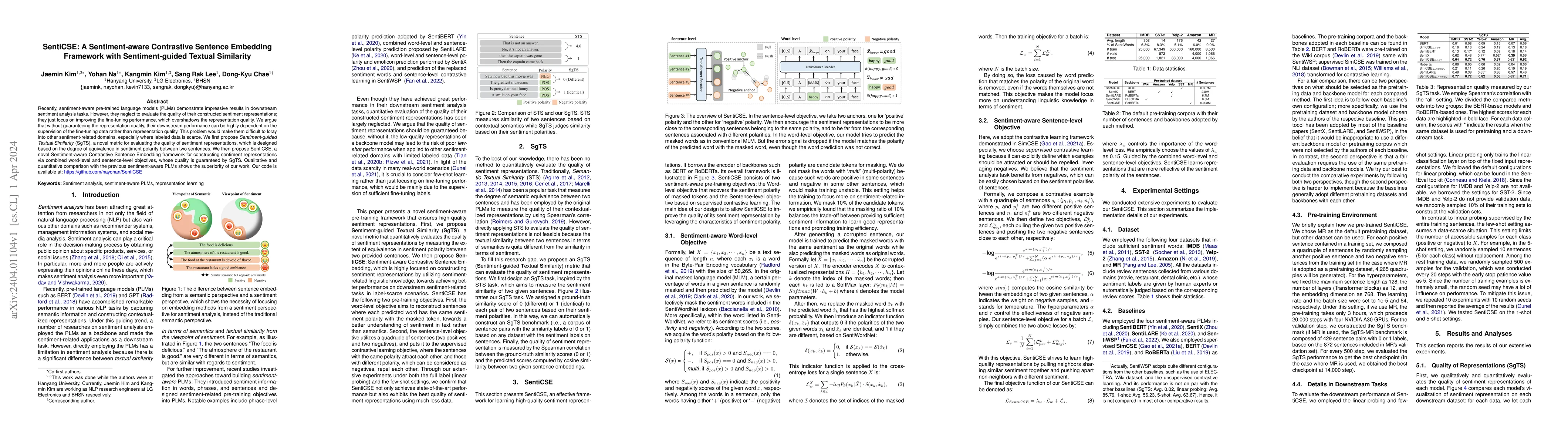 Thumbnail for SentiCSE: A Sentiment-aware Contrastive Sentence Embedding Framework
  with Sentiment-guided Textual Similarity