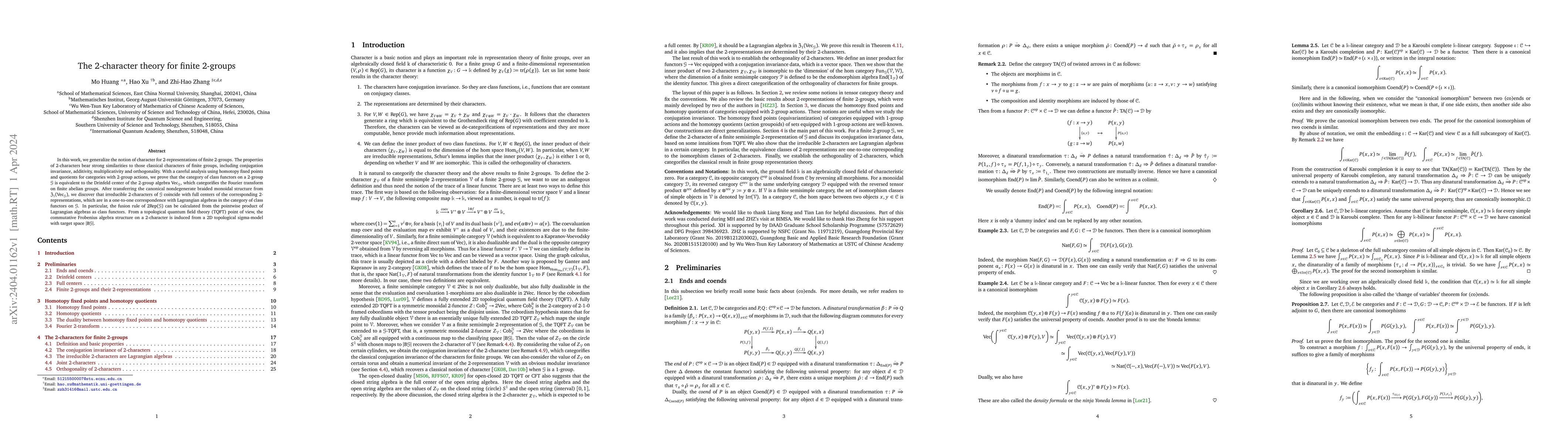 Thumbnail for The 2-character theory for finite 2-groups
