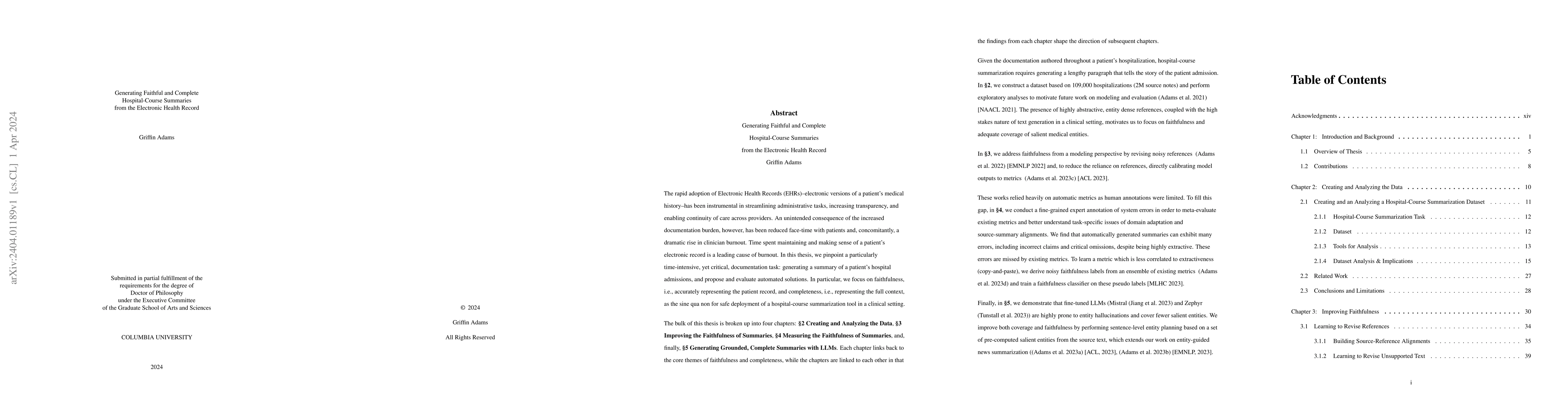Thumbnail for Generating Faithful and Complete Hospital-Course Summaries from the
  Electronic Health Record