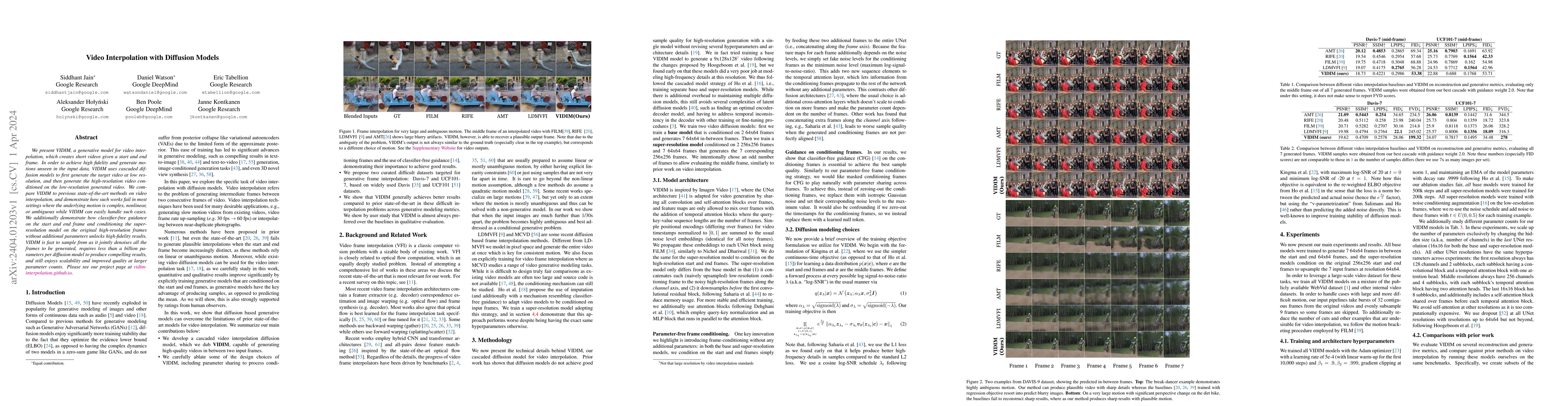 Thumbnail for Video Interpolation with Diffusion Models