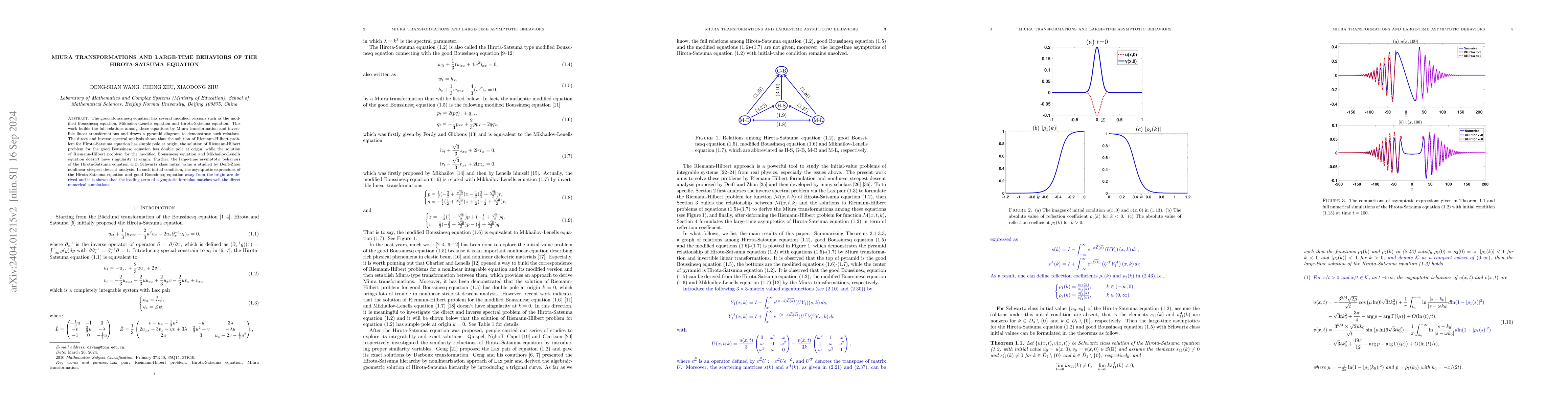 Thumbnail for Miura transformations and large-time behaviors of the Hirota-Satsuma
  equation