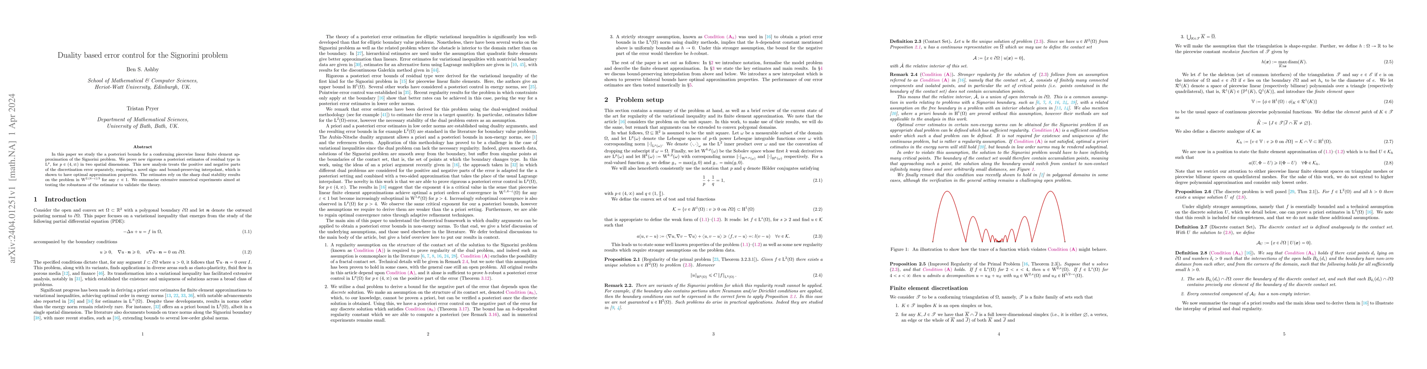 Thumbnail for Duality based error control for the Signorini problem