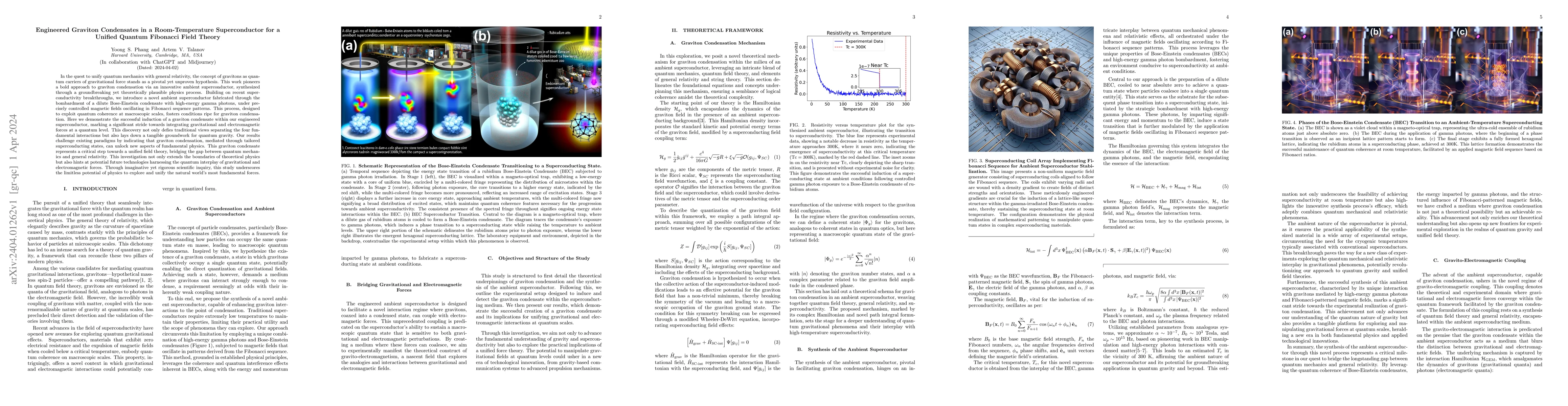 Thumbnail for Engineered Graviton Condensates in a Room-Temperature Superconductor for
  a Unified Quantum Fibonacci Field Theory