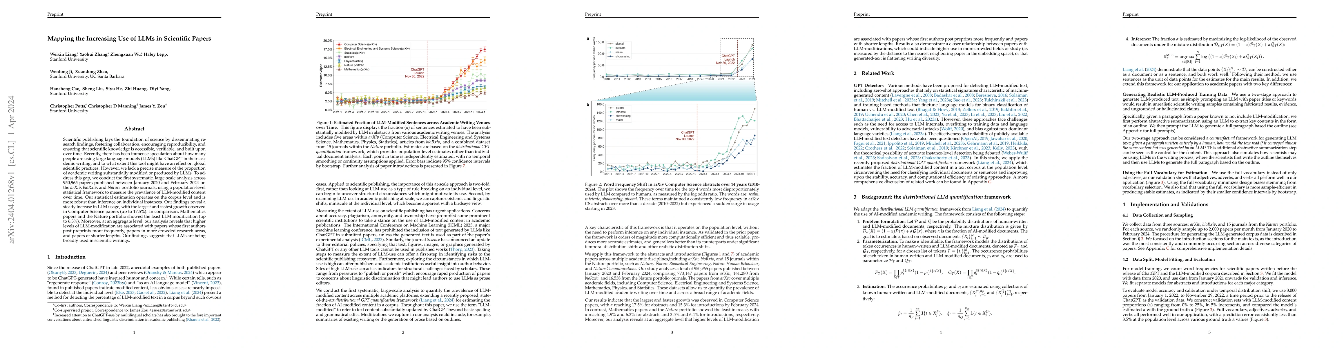 Thumbnail for Mapping the Increasing Use of LLMs in Scientific Papers