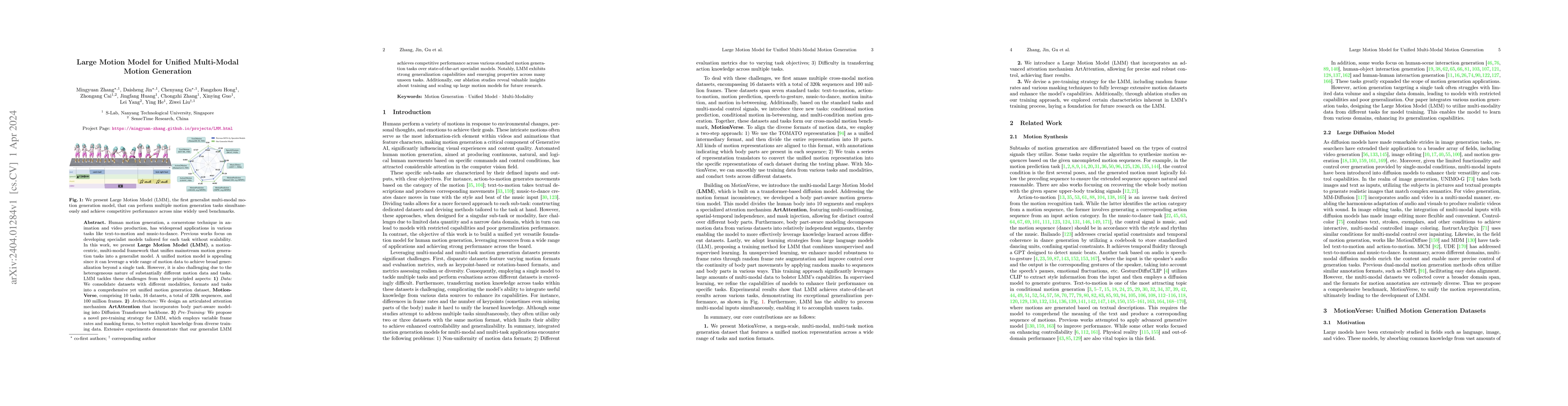 Thumbnail for Large Motion Model for Unified Multi-Modal Motion Generation