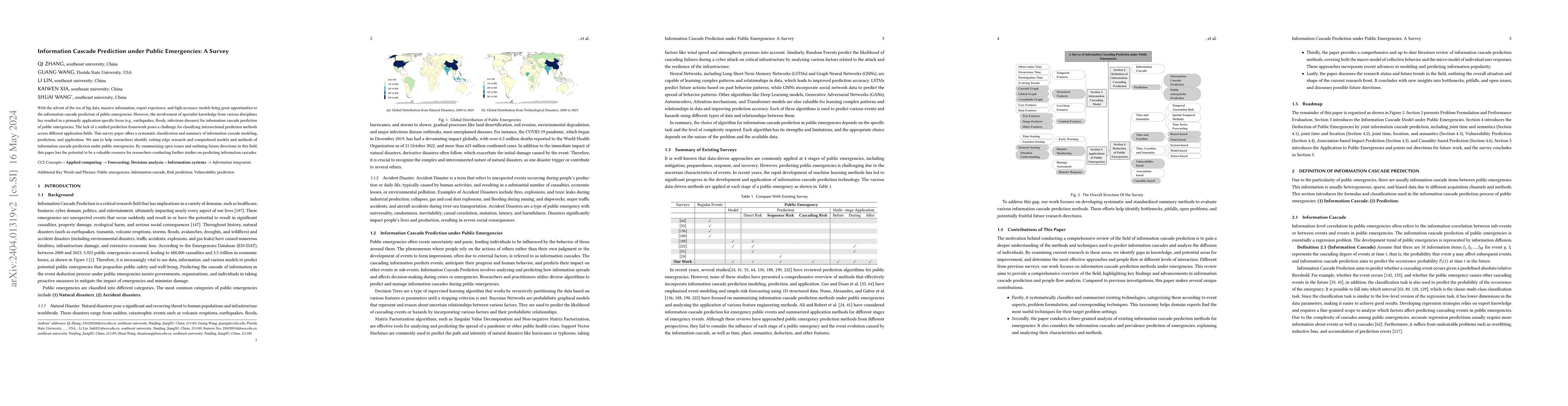 Thumbnail for Information Cascade Prediction under Public Emergencies: A Survey