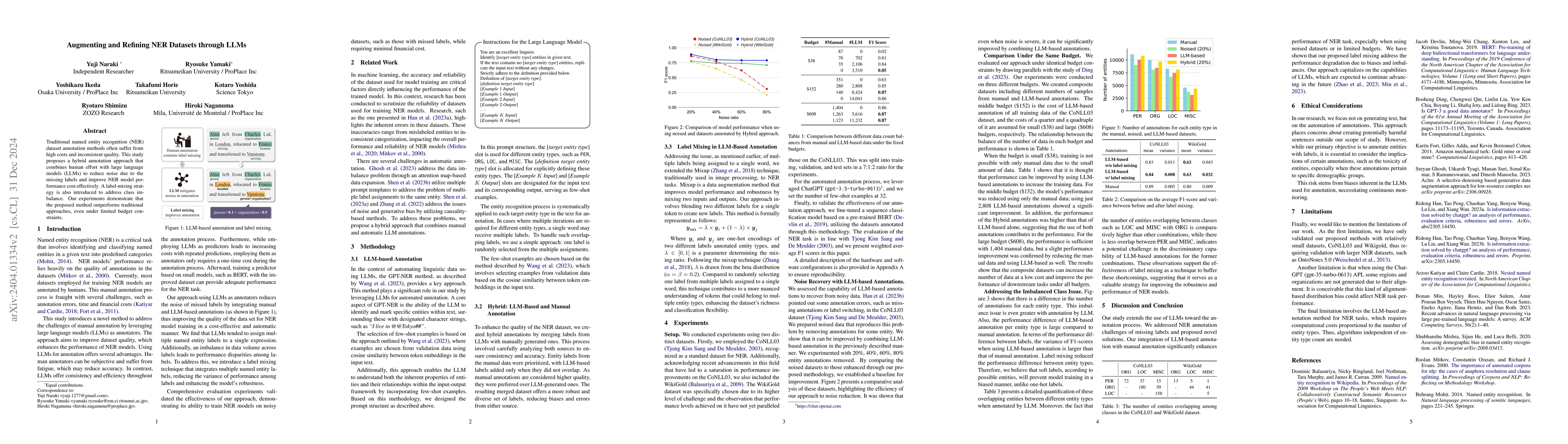 Thumbnail for Augmenting NER Datasets with LLMs: Towards Automated and Refined
  Annotation