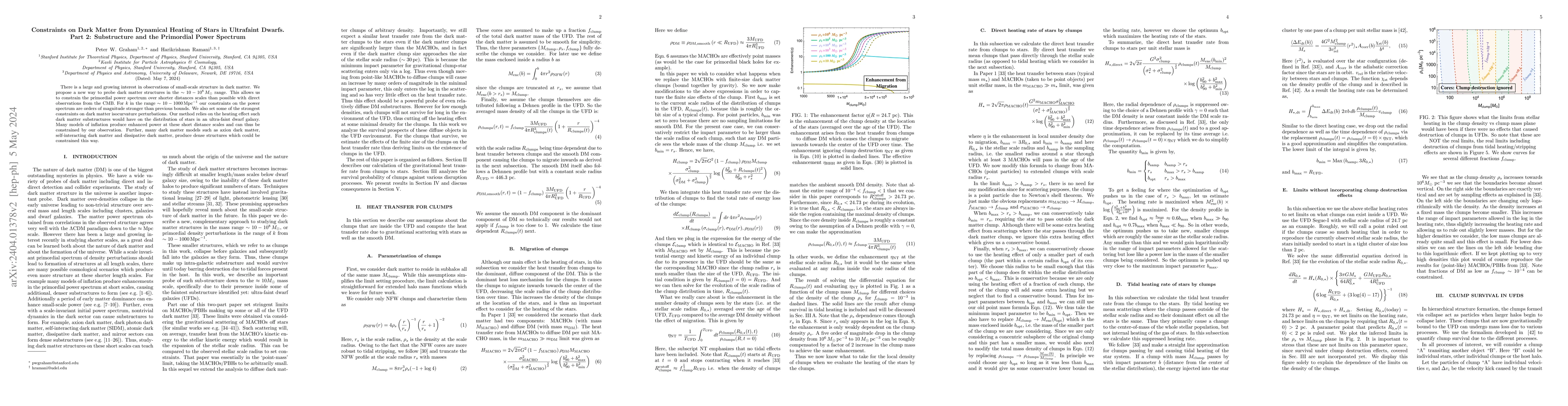 Thumbnail for Constraints on Dark Matter from Dynamical Heating of Stars in Ultrafaint
  Dwarfs. Part 2: Substructure and the Primordial Power Spectrum