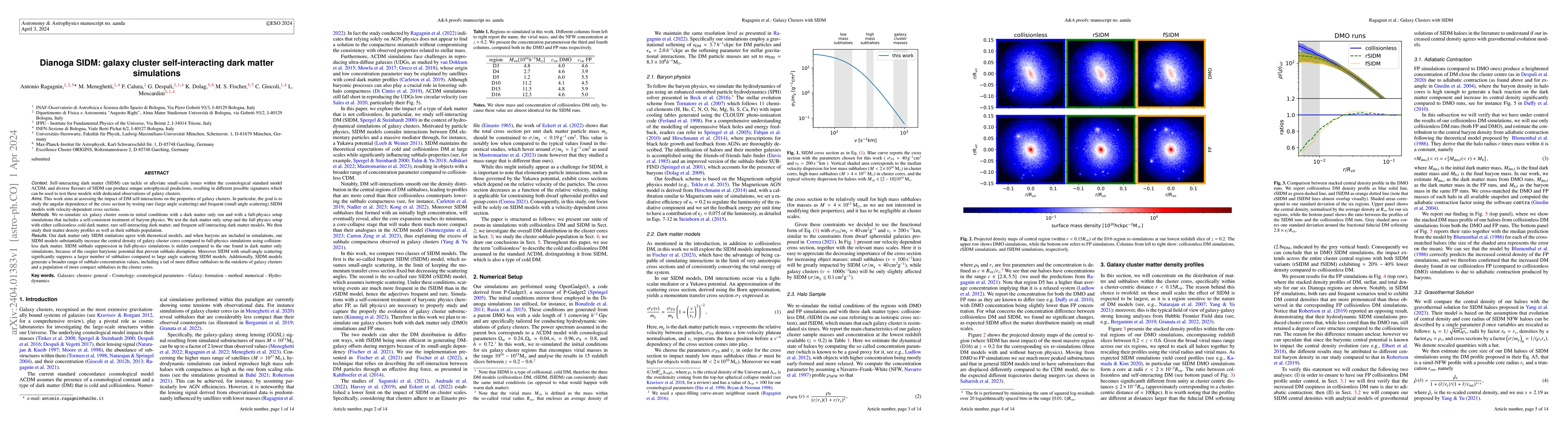 Thumbnail for Dianoga SIDM: galaxy cluster self-interacting dark matter simulations