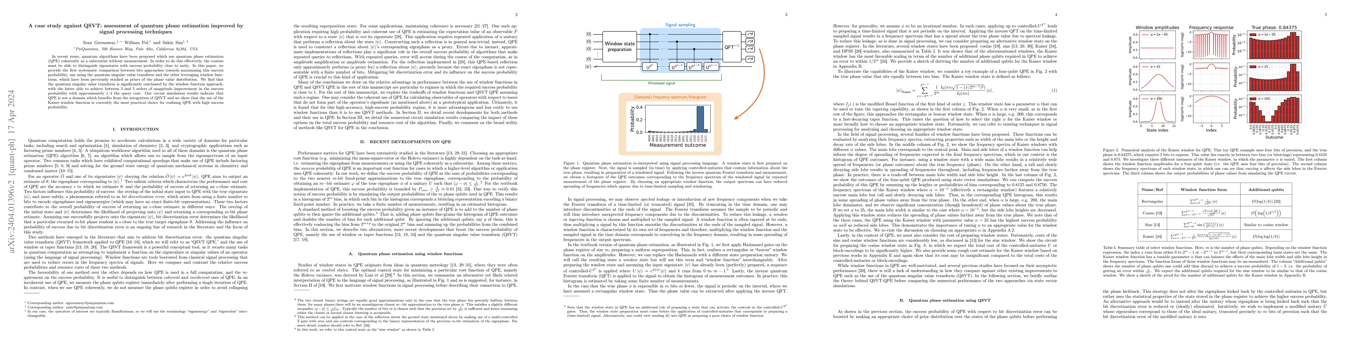 Thumbnail for A case study against QSVT: assessment of quantum phase estimation
  improved by signal processing techniques