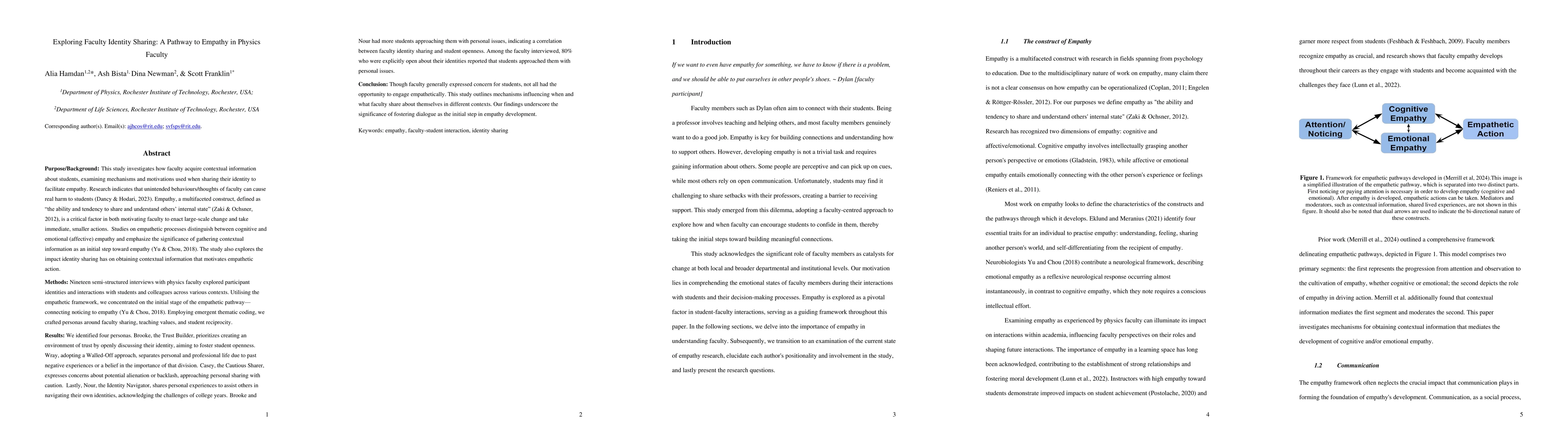 Thumbnail for Exploring Faculty Identity Sharing: A Pathway to Empathy in Physics
  Faculty