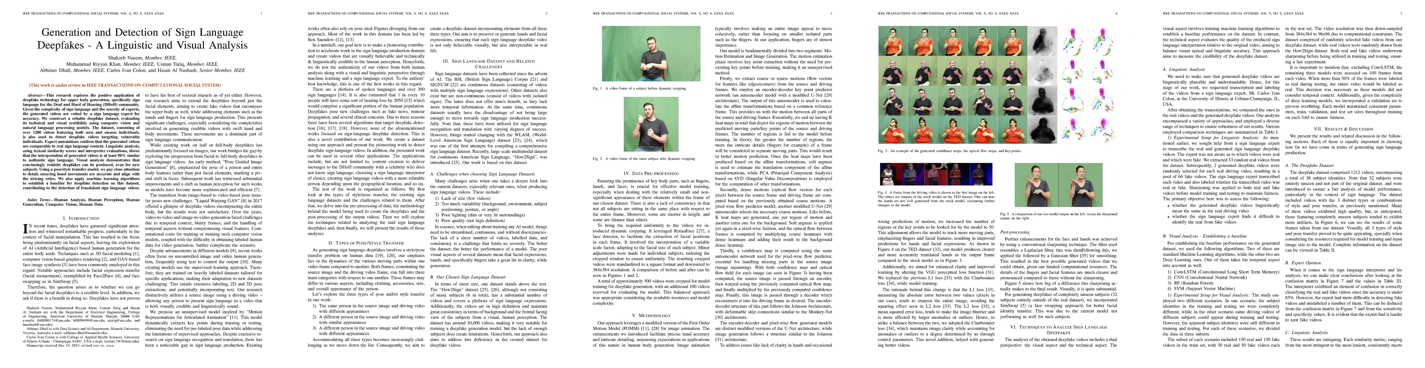 Thumbnail for Generation and Detection of Sign Language Deepfakes -- A Linguistic and
  Visual Analysis