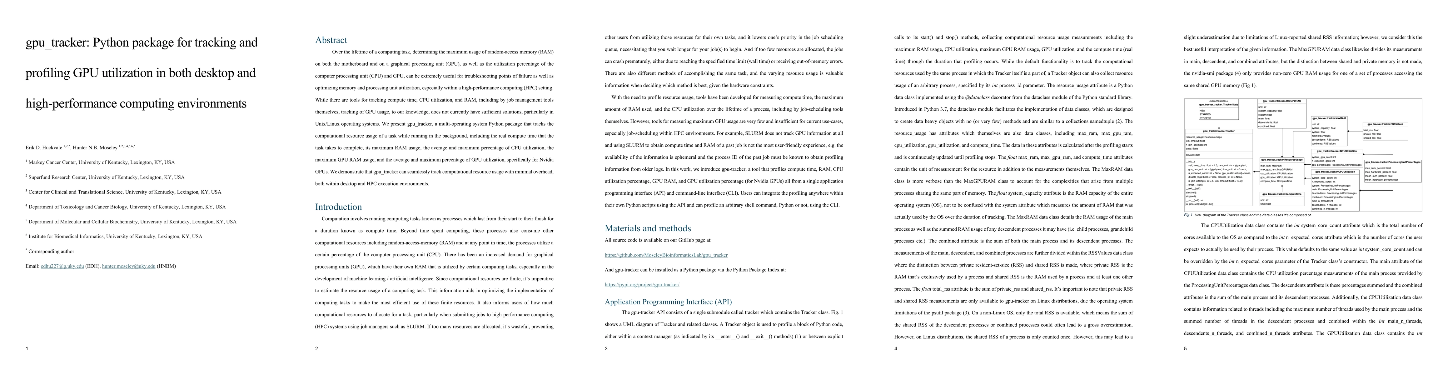 Thumbnail for gpu_tracker: Python package for tracking and profiling GPU utilization
  in both desktop and high-performance computing environments