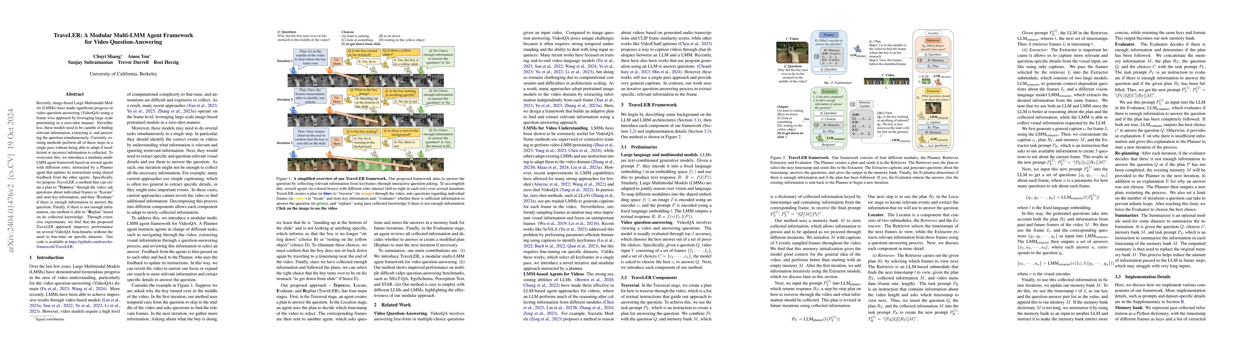 Thumbnail for TraveLER: A Multi-LMM Agent Framework for Video Question-Answering