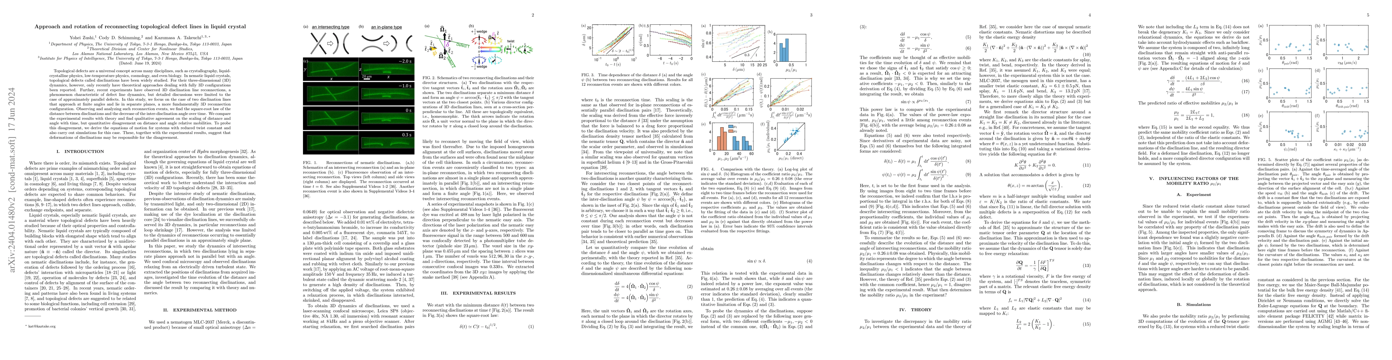 Thumbnail for Approach and rotation of reconnecting topological defect lines in liquid
  crystal
