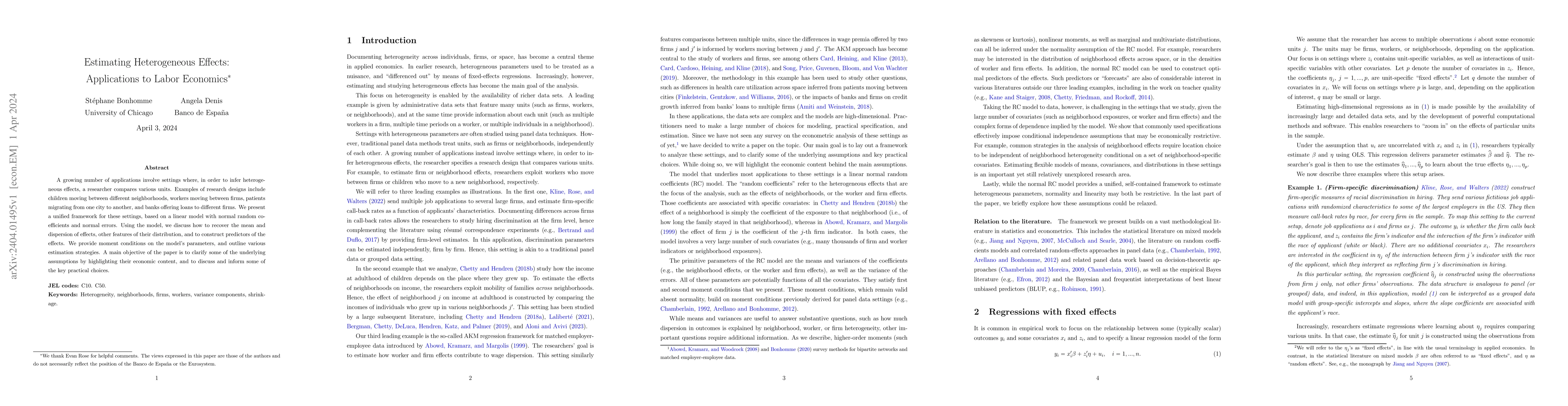Thumbnail for Estimating Heterogeneous Effects: Applications to Labor Economics
