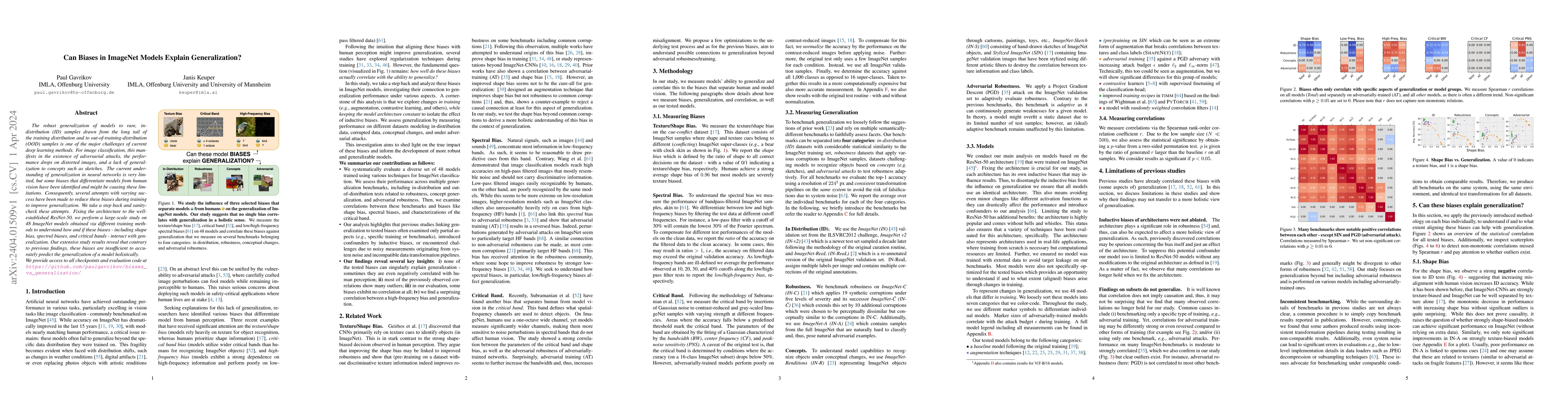 Thumbnail for Can Biases in ImageNet Models Explain Generalization?