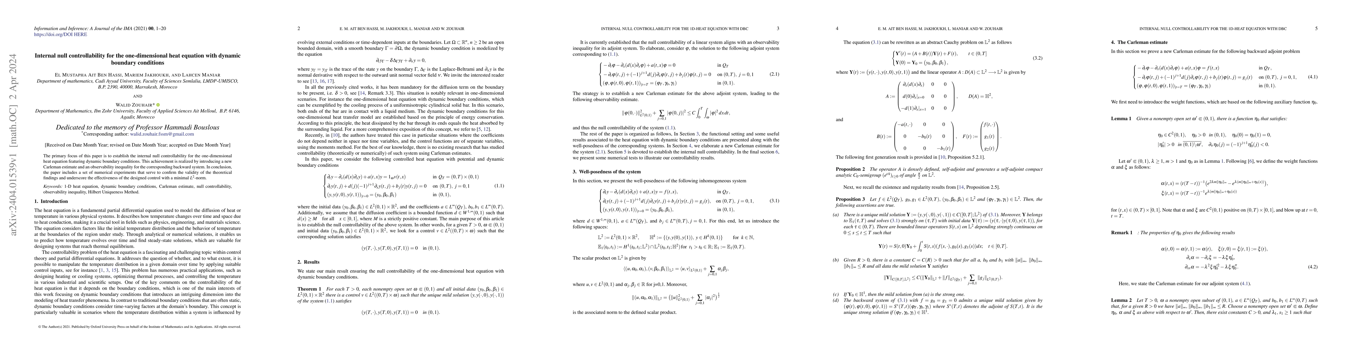 Thumbnail for Internal null controllability for the one-dimensional heat equation with
  dynamic boundary conditions