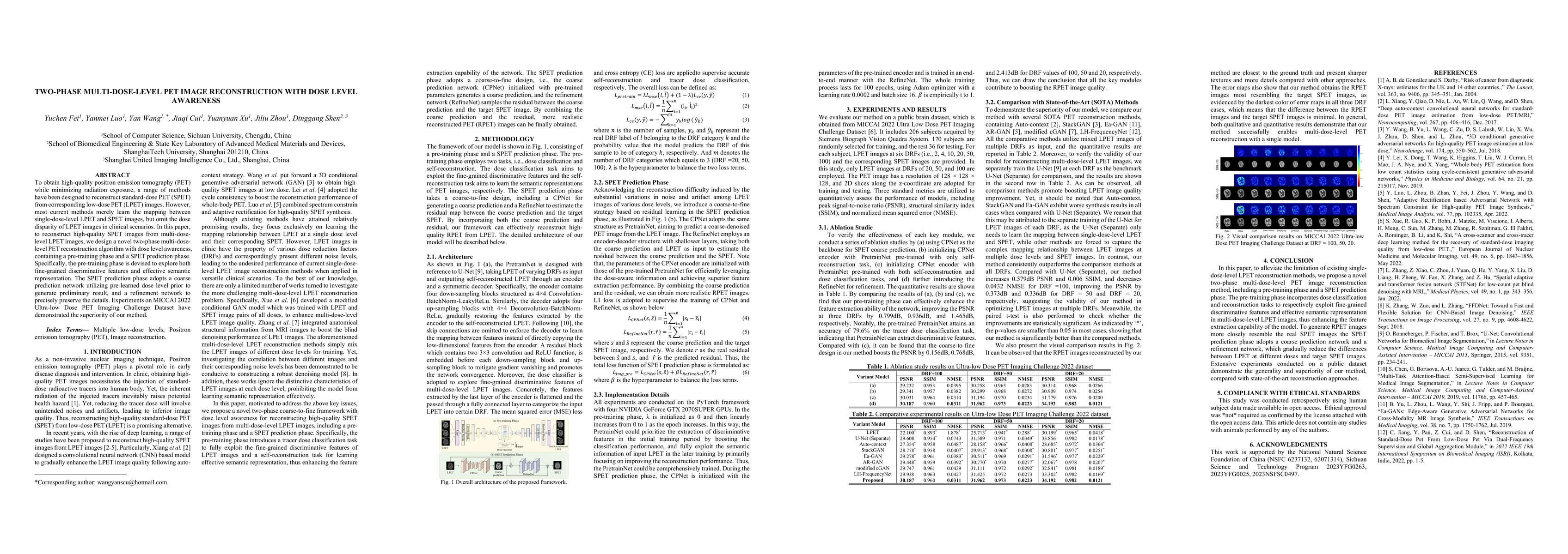 Thumbnail for Two-Phase Multi-Dose-Level PET Image Reconstruction with Dose Level
  Awareness