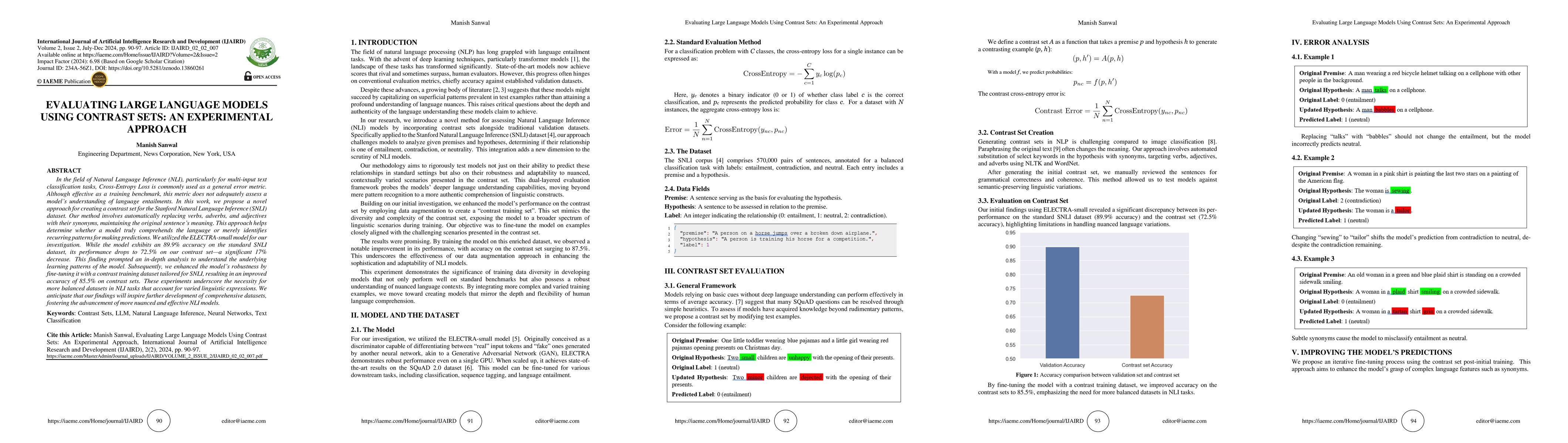 Thumbnail for Evaluating Large Language Models Using Contrast Sets: An Experimental
  Approach