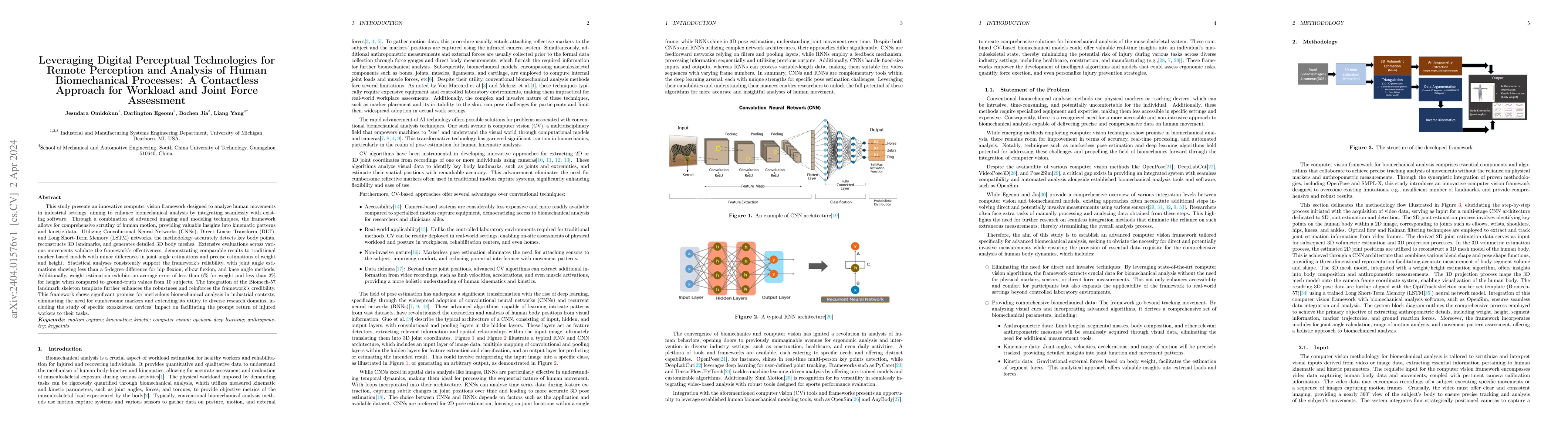 Thumbnail for Leveraging Digital Perceptual Technologies for Remote Perception and
  Analysis of Human Biomechanical Processes: A Contactless Approach for
  Workload and Joint Force Assessment
