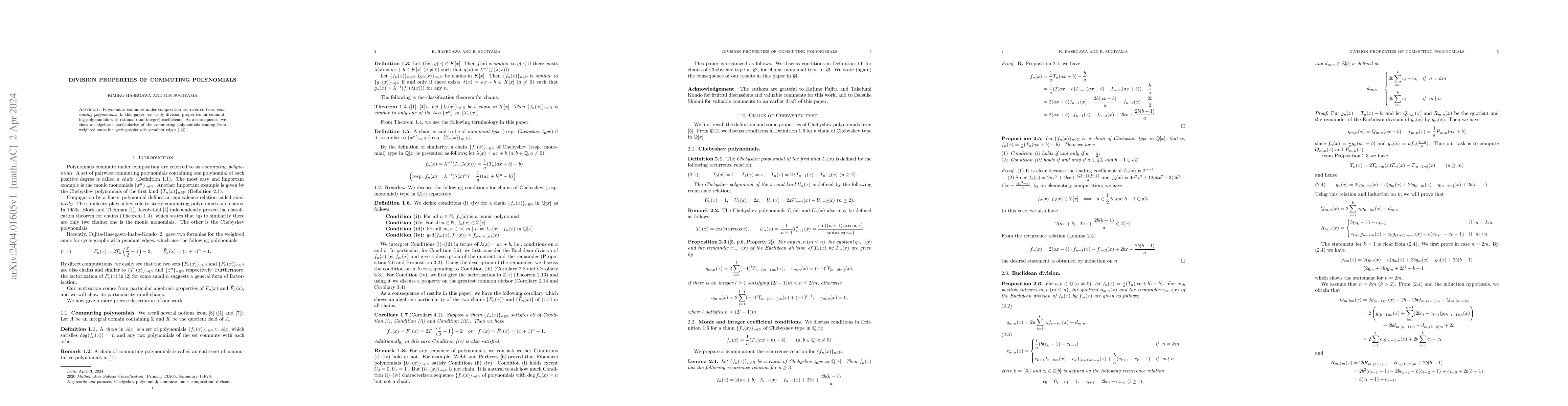 Thumbnail for Division properties of commuting polynomials