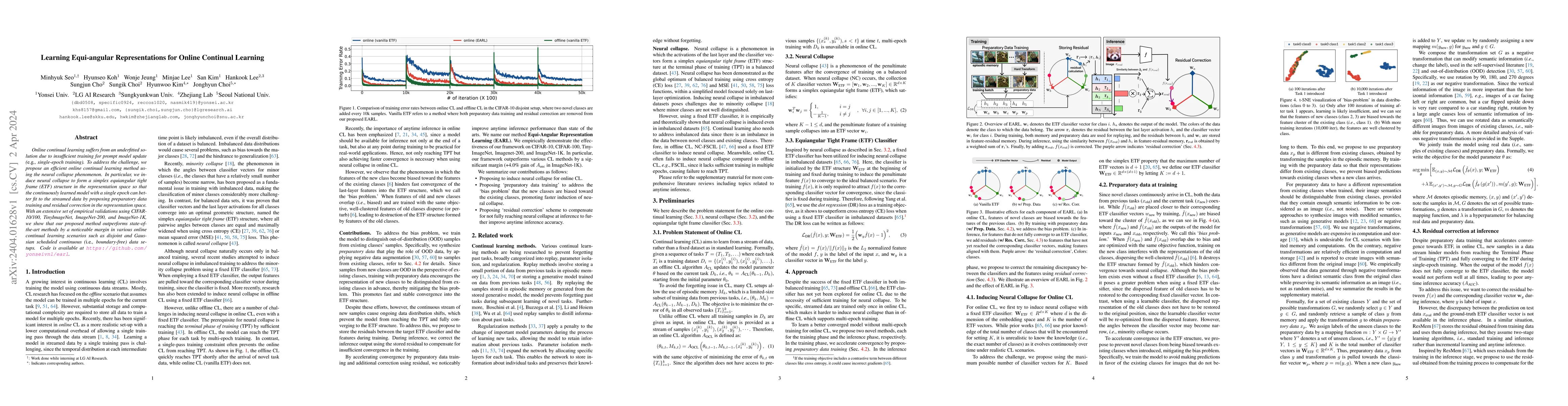 Thumbnail for Learning Equi-angular Representations for Online Continual Learning
