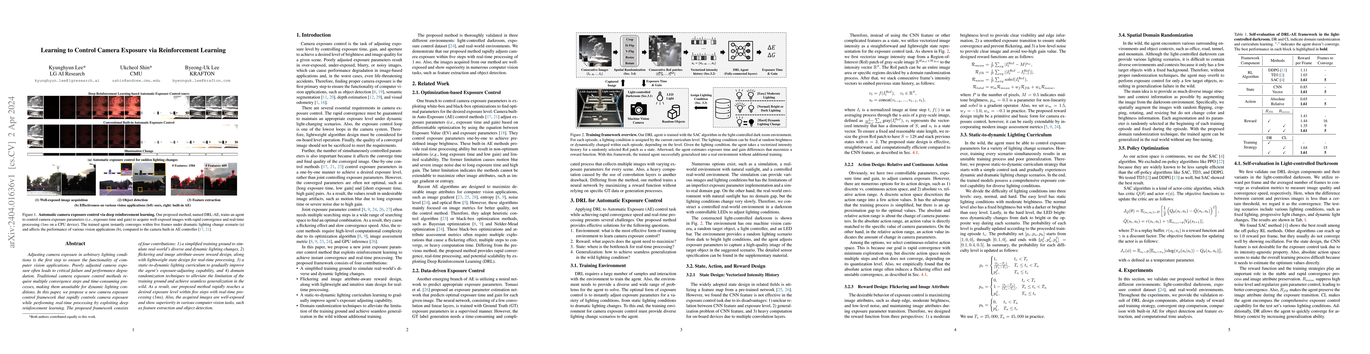 Thumbnail for Learning to Control Camera Exposure via Reinforcement Learning