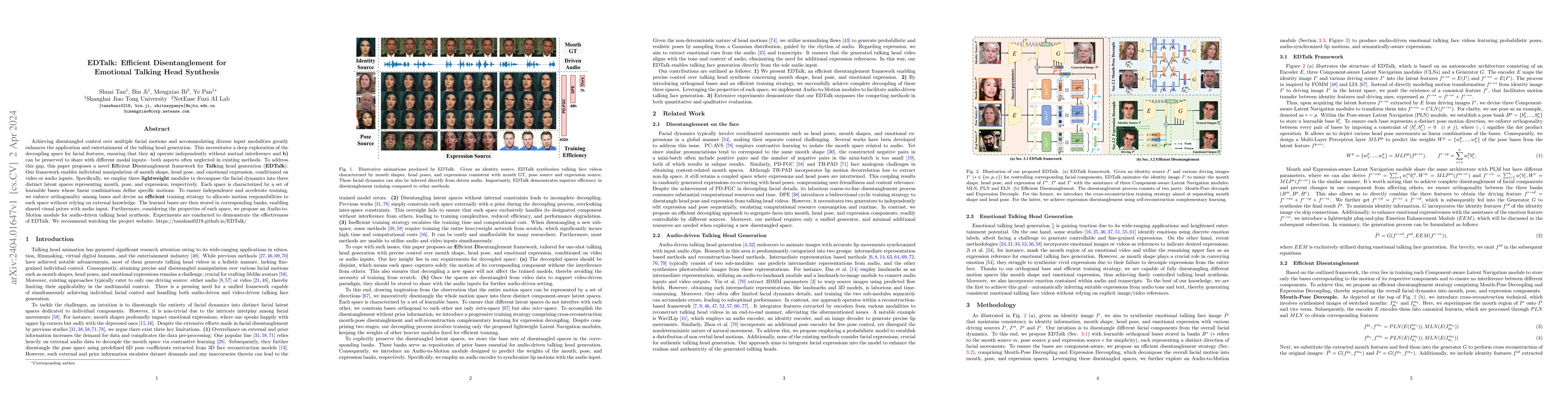 Thumbnail for EDTalk: Efficient Disentanglement for Emotional Talking Head Synthesis