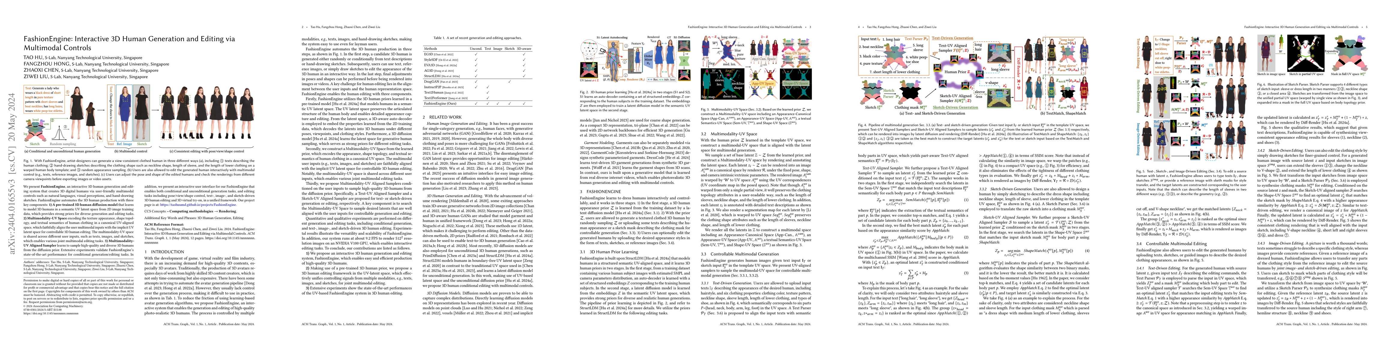 Thumbnail for FashionEngine: Interactive 3D Human Generation and Editing via
  Multimodal Controls