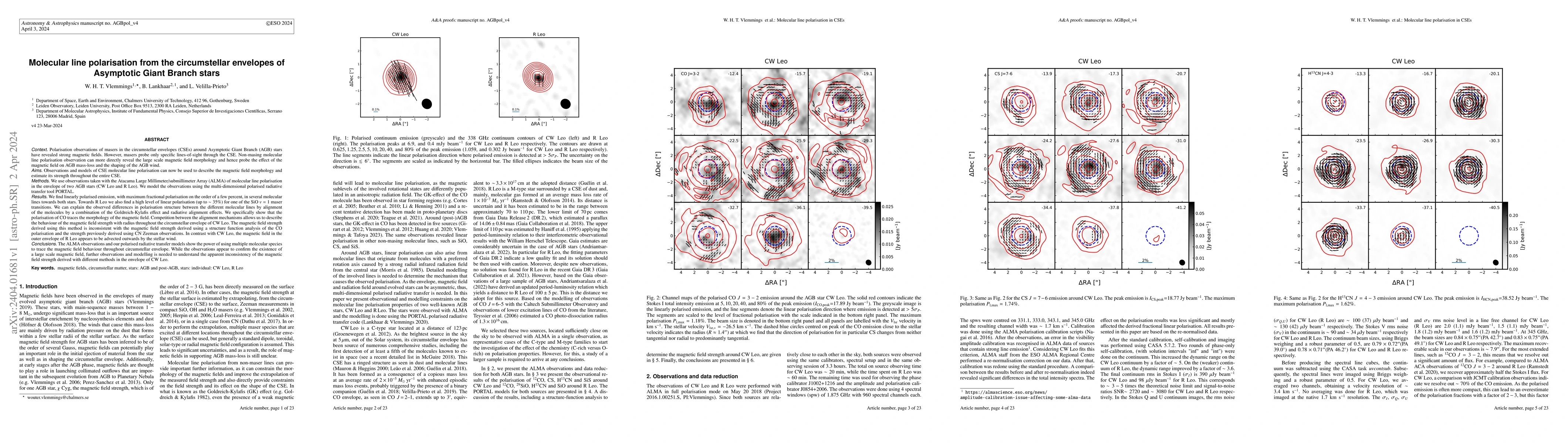 Thumbnail for Molecular line polarisation from the circumstellar envelopes of
  Asymptotic Giant Branch stars