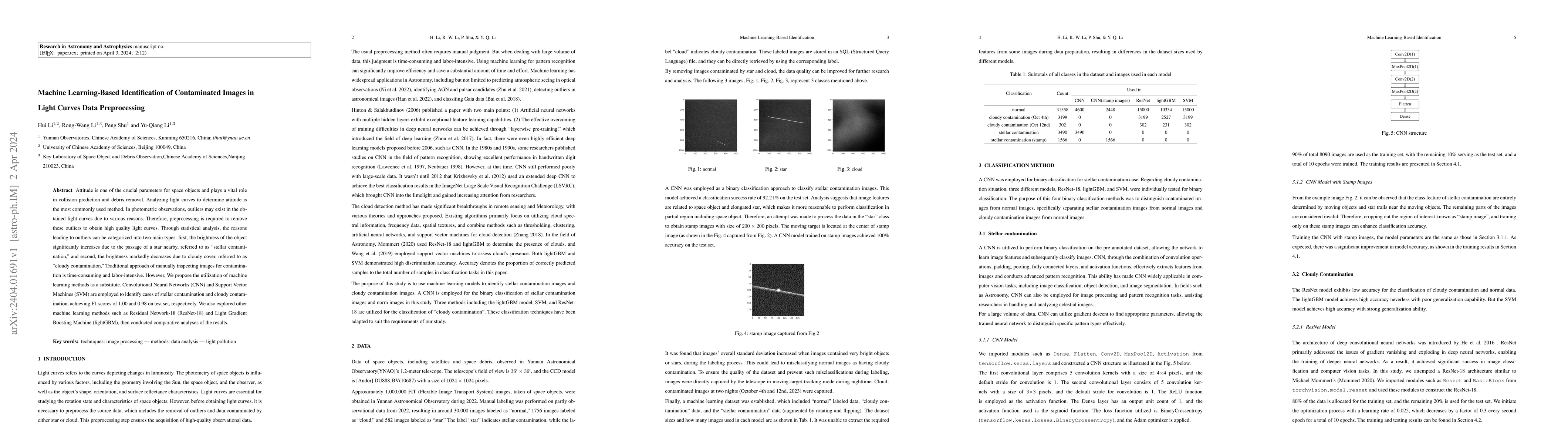 Thumbnail for Machine Learning-Based Identification of Contaminated Images in Light
  Curves Data Preprocessing