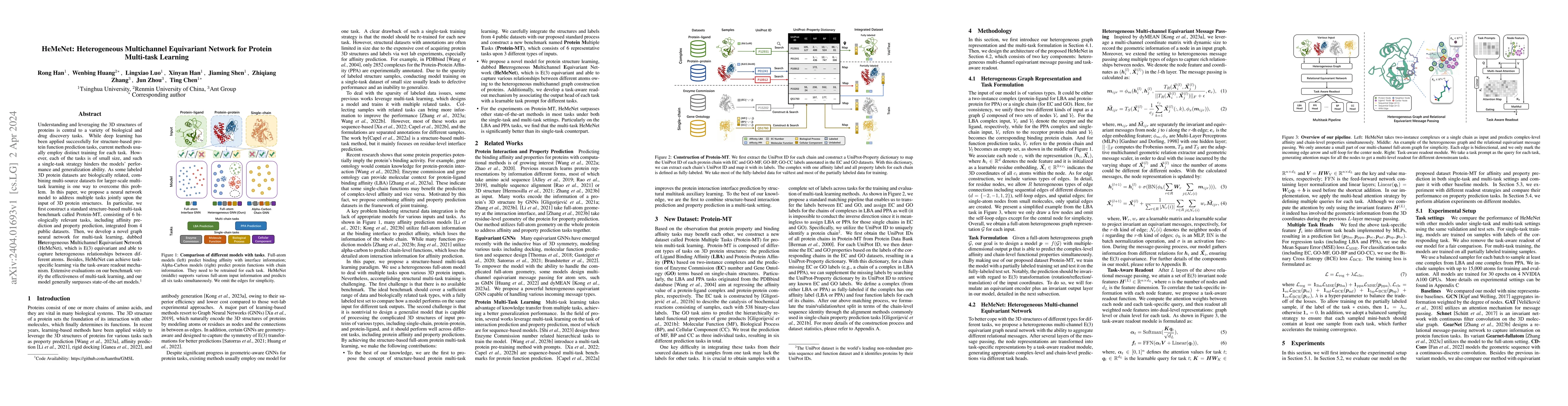 Thumbnail for HeMeNet: Heterogeneous Multichannel Equivariant Network for Protein
  Multitask Learning