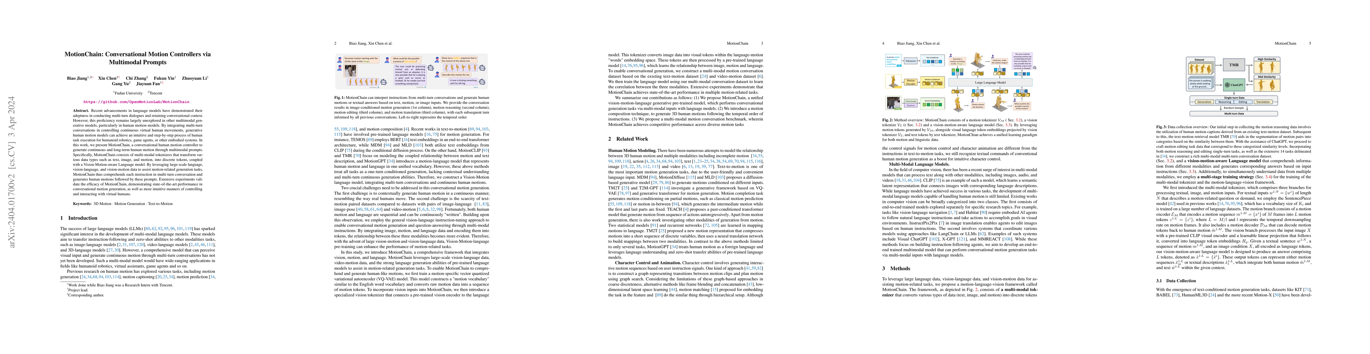 Thumbnail for MotionChain: Conversational Motion Controllers via Multimodal Prompts