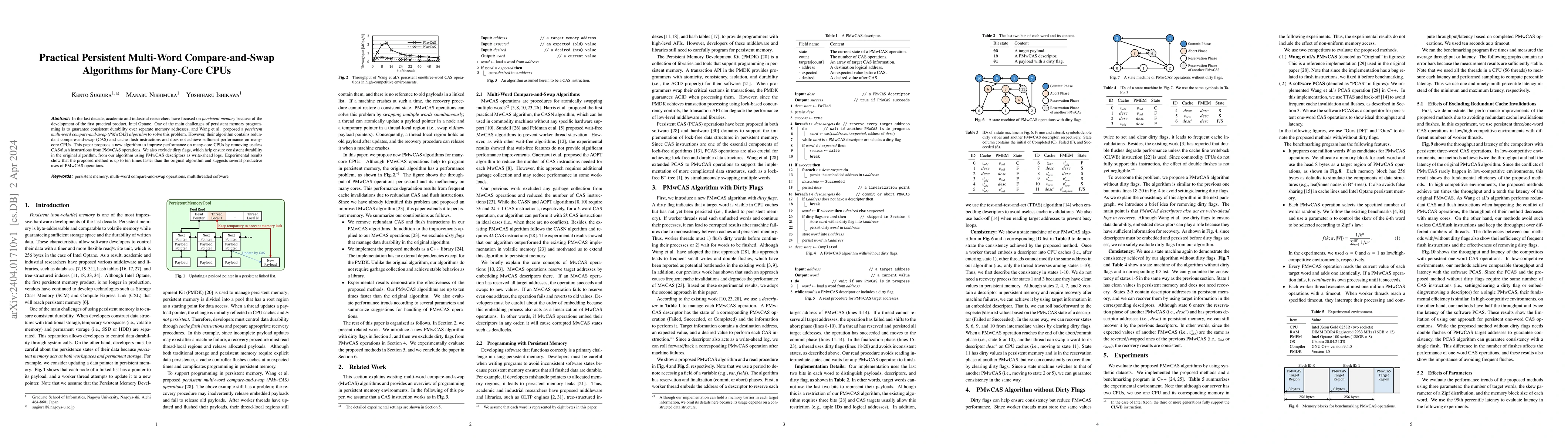 Thumbnail for Practical Persistent Multi-Word Compare-and-Swap Algorithms for
  Many-Core CPUs
