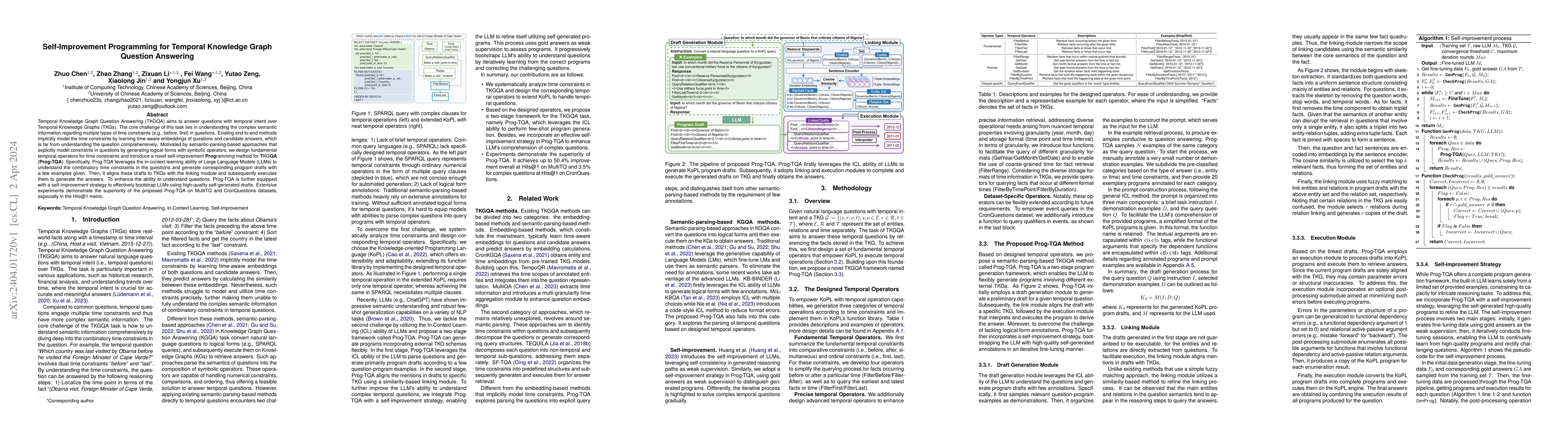 Thumbnail for Self-Improvement Programming for Temporal Knowledge Graph Question
  Answering