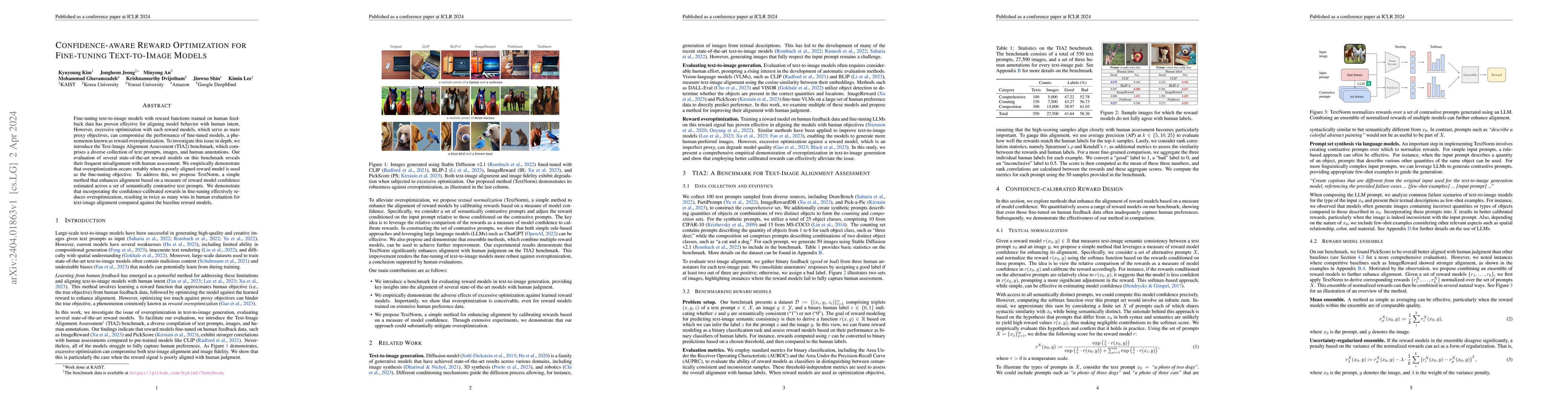 Thumbnail for Confidence-aware Reward Optimization for Fine-tuning Text-to-Image
  Models