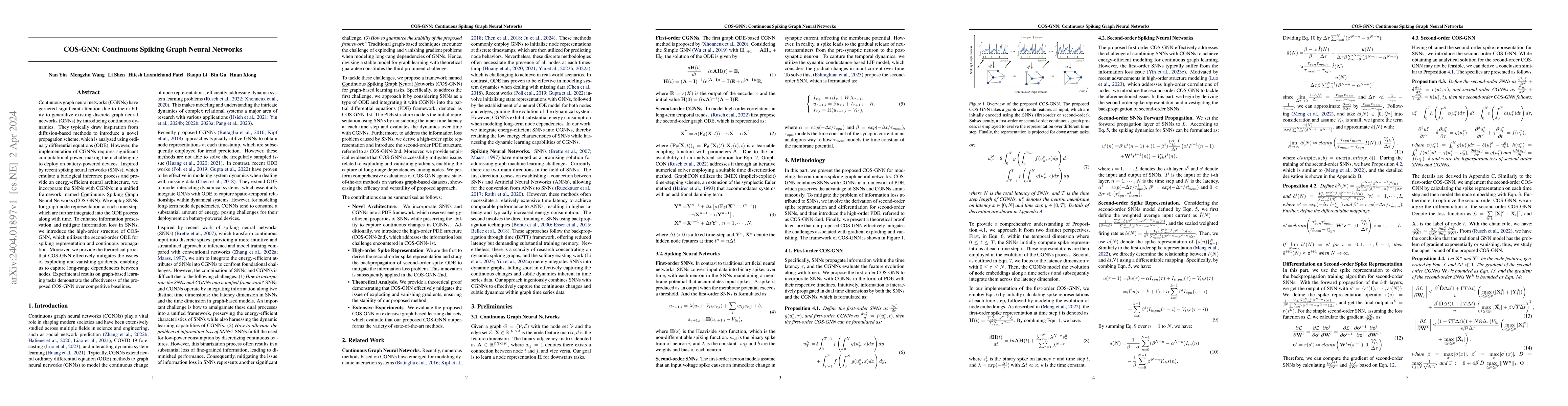 Thumbnail for Continuous Spiking Graph Neural Networks