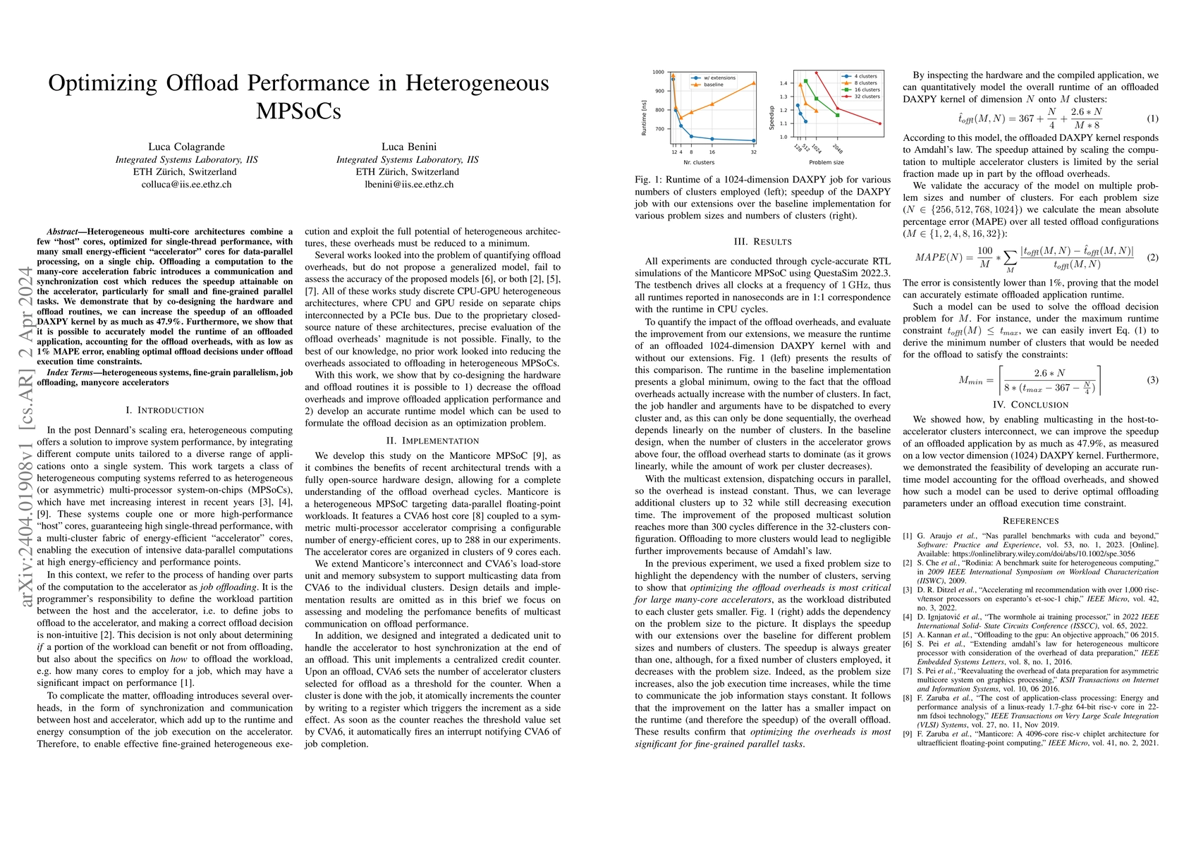Thumbnail for Optimizing Offload Performance in Heterogeneous MPSoCs