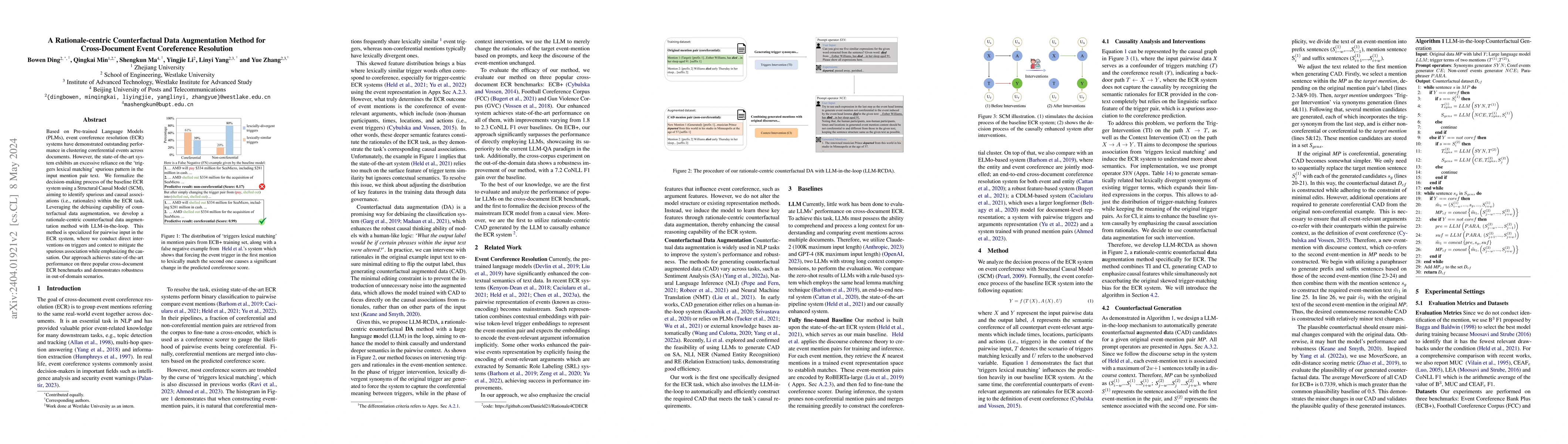 Thumbnail for A Rationale-centric Counterfactual Data Augmentation Method for
  Cross-Document Event Coreference Resolution