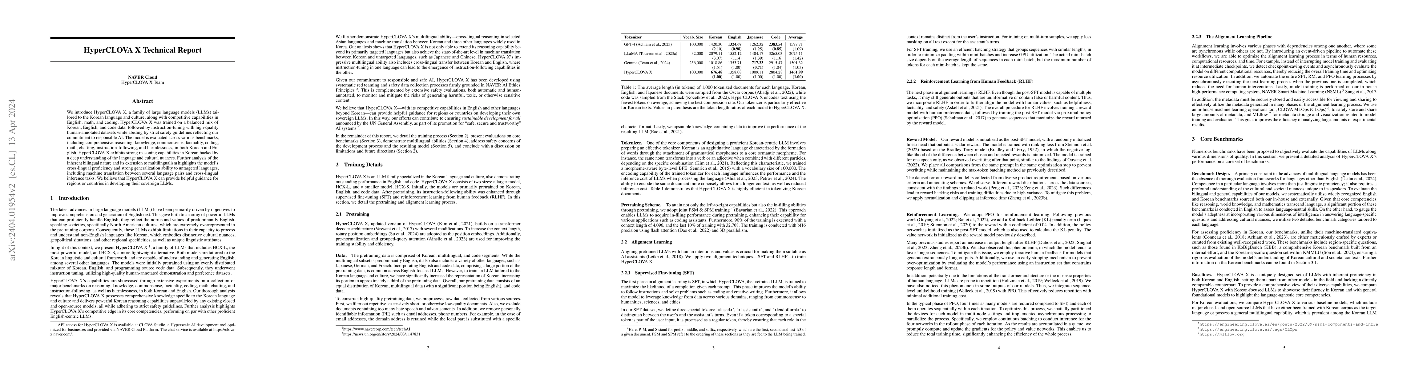 Thumbnail for HyperCLOVA X Technical Report