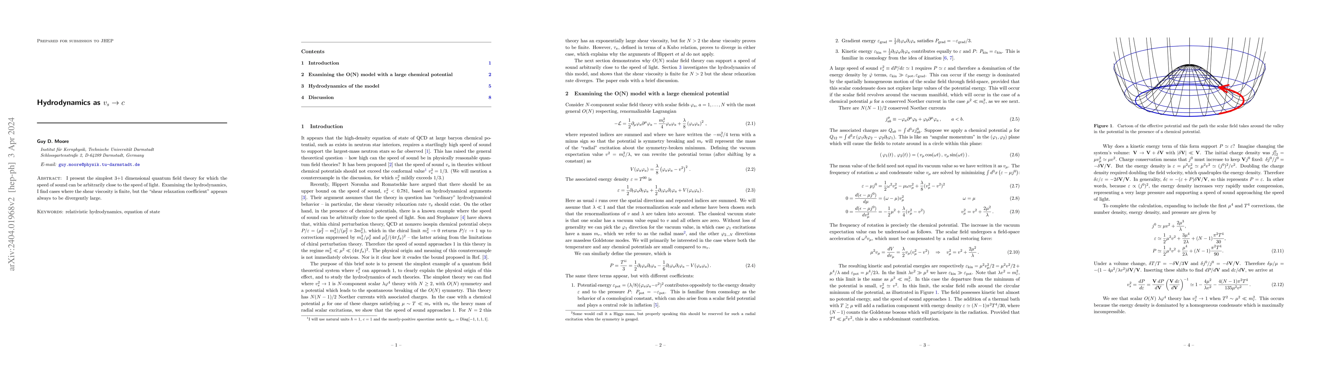 Thumbnail for Hydrodynamics as sound-speed approaches light-speed