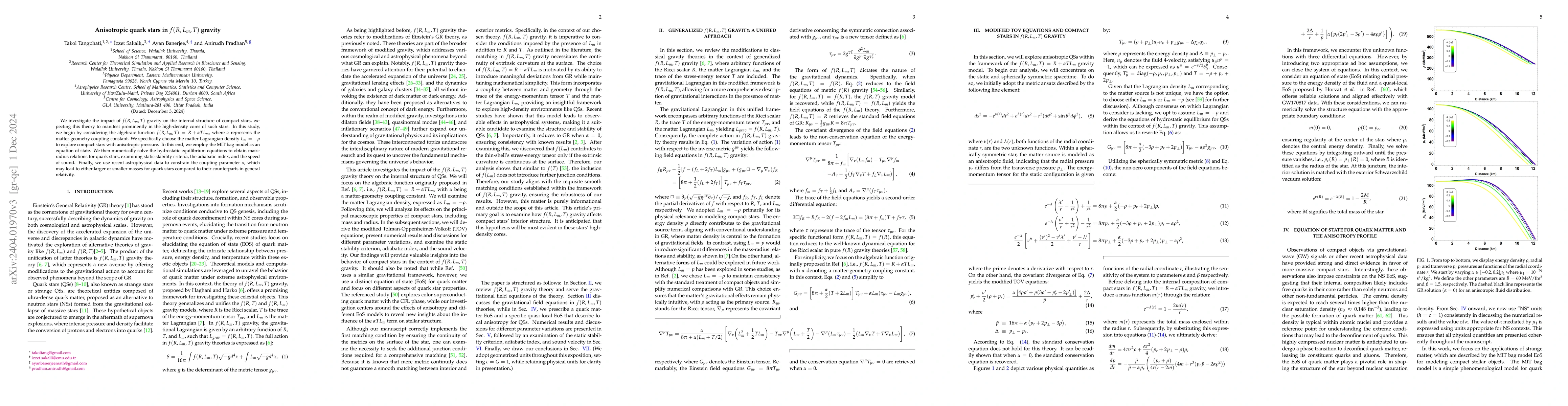 Thumbnail for Anisotropic quark stars in $f(R,L_m,T)$ gravity