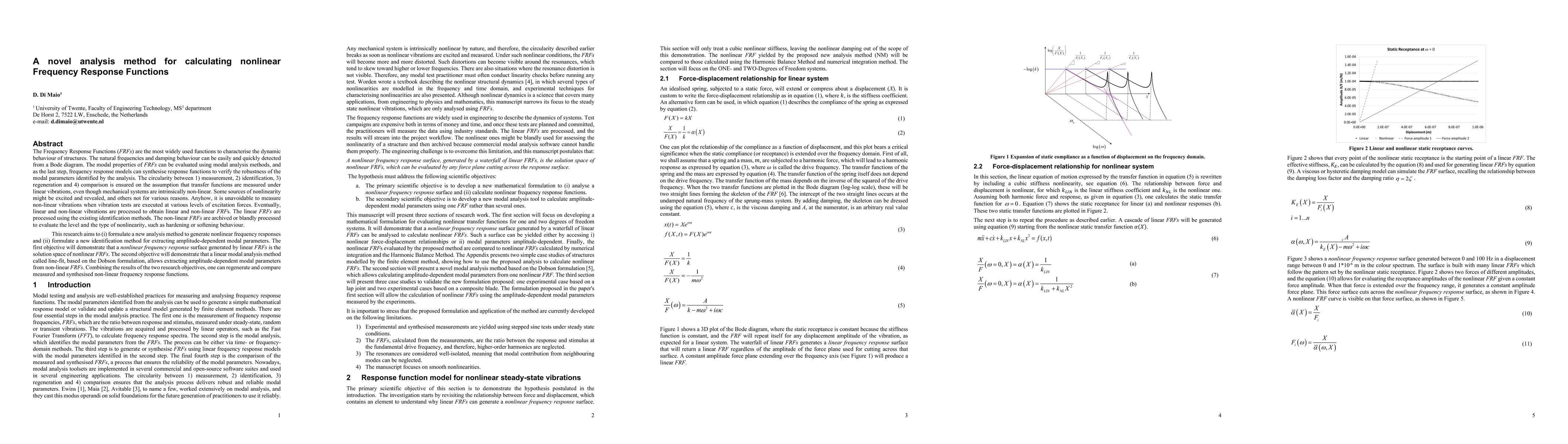Thumbnail for A novel analysis method for calculating nonlinear Frequency Response
  Functions
