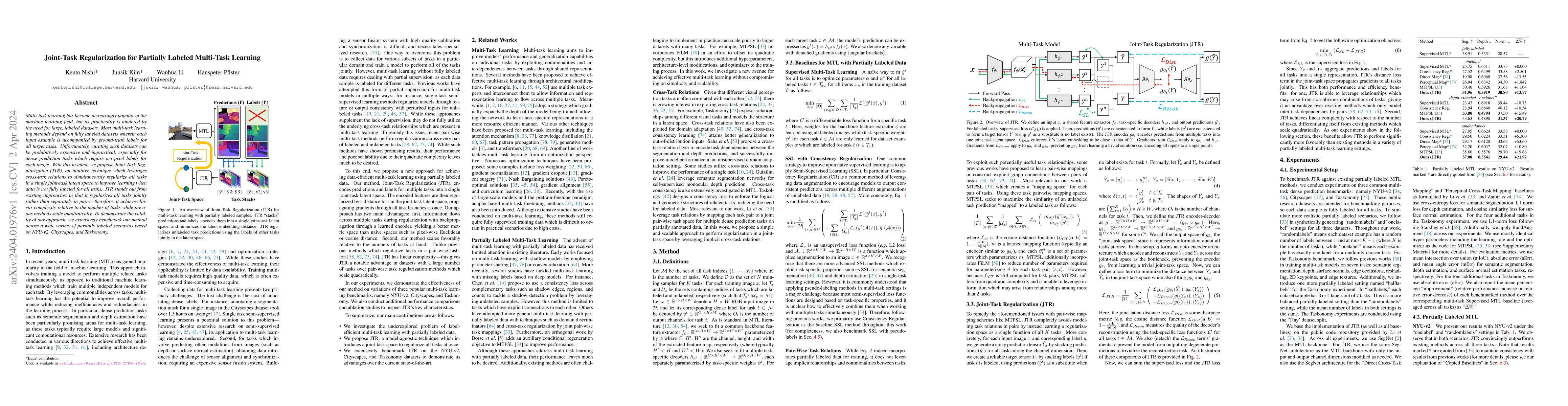 Thumbnail for Joint-Task Regularization for Partially Labeled Multi-Task Learning